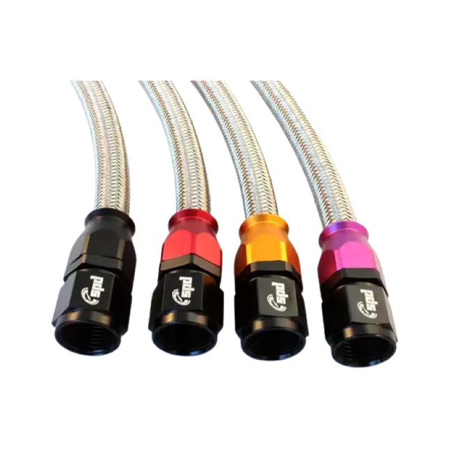 AN3 stålflettet slange for trykkside - PTFE